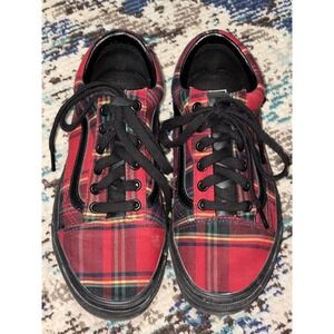 Vans Off The Wall Old Skool Plaid Mix Low Top Skate Shoes 6 Men 7.5 Woman